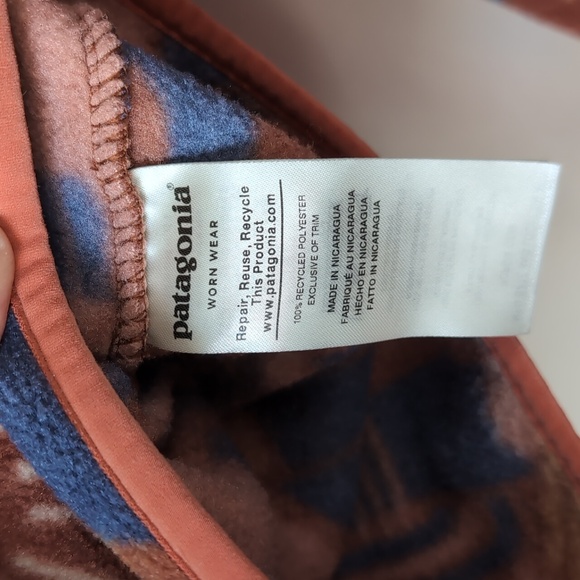 Patagonia Synchilla Snap-T Fleece Pullover M Canyon Block Big Sisu Brown - Picture 10 of 16